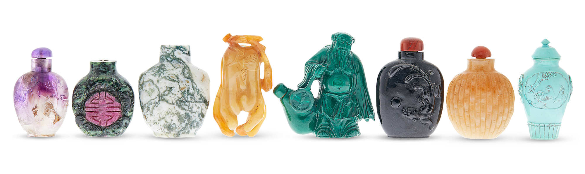 Lot image - A Group of Eight Chinese Snuff Bottles