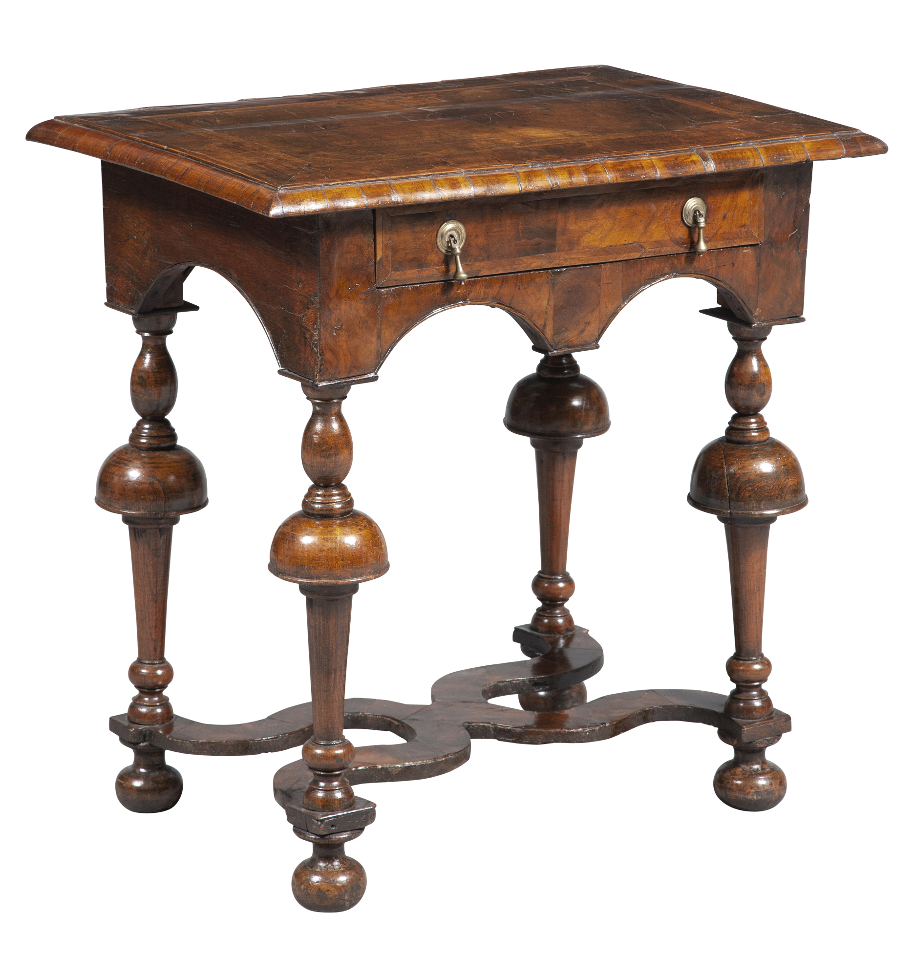 Lot image - William and Mary Featherbanded Walnut Dressing Table