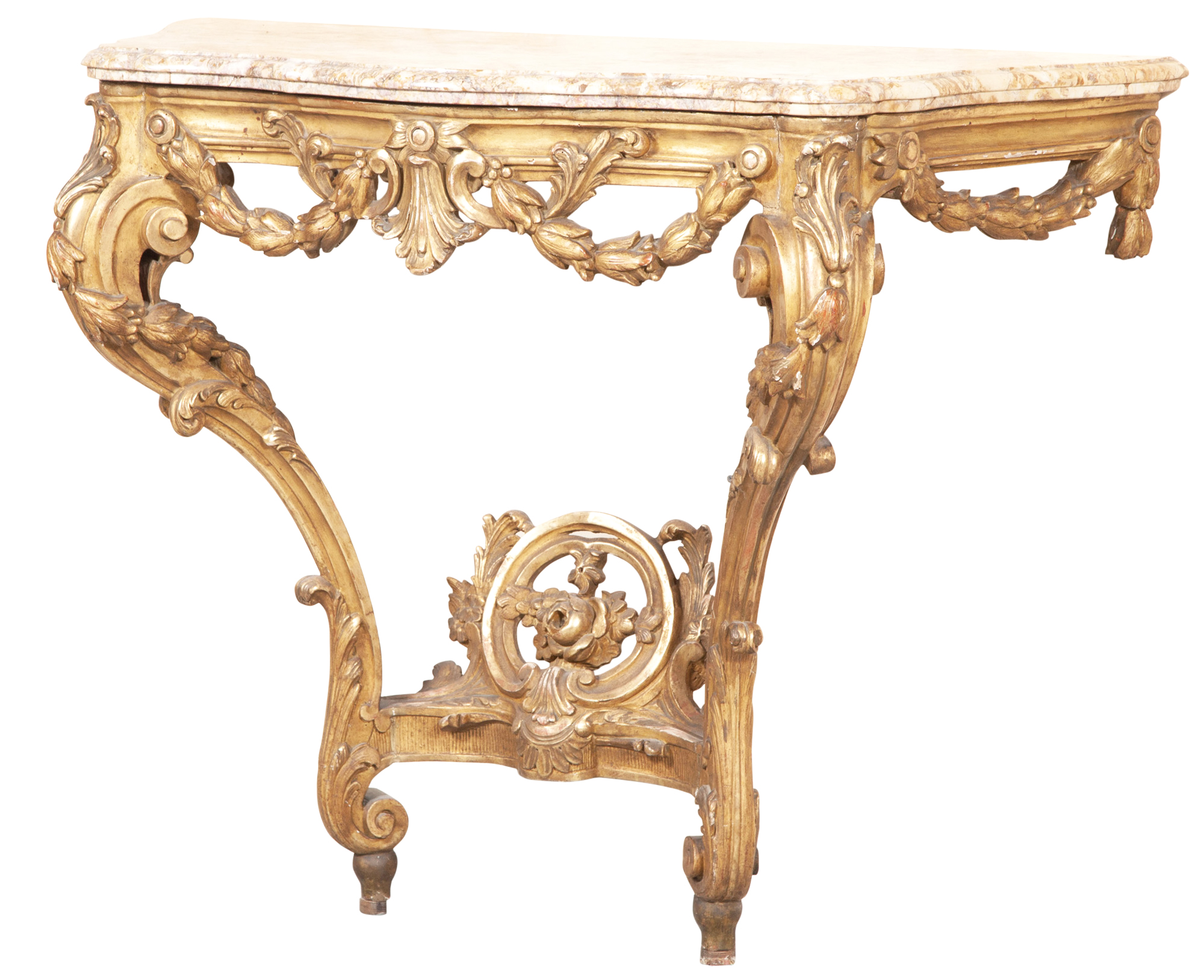 Lot image - Louis XV Style Giltwood Console