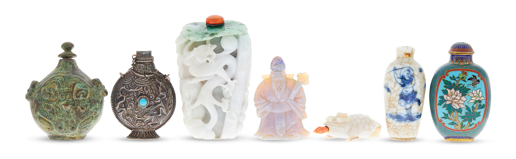 Lot image - A Group of Seven Chinese Snuff Bottles