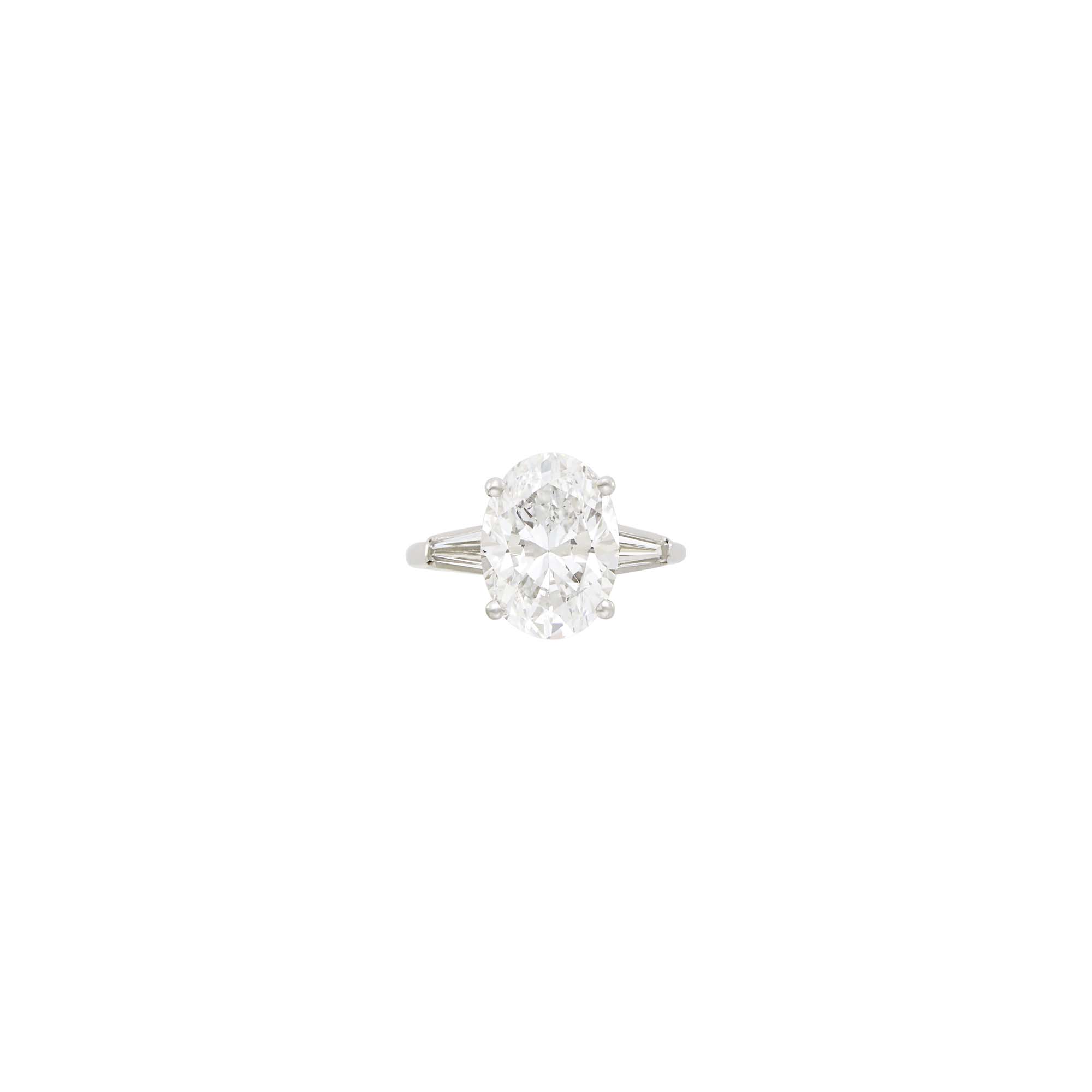 Lot image - Platinum and Diamond Ring