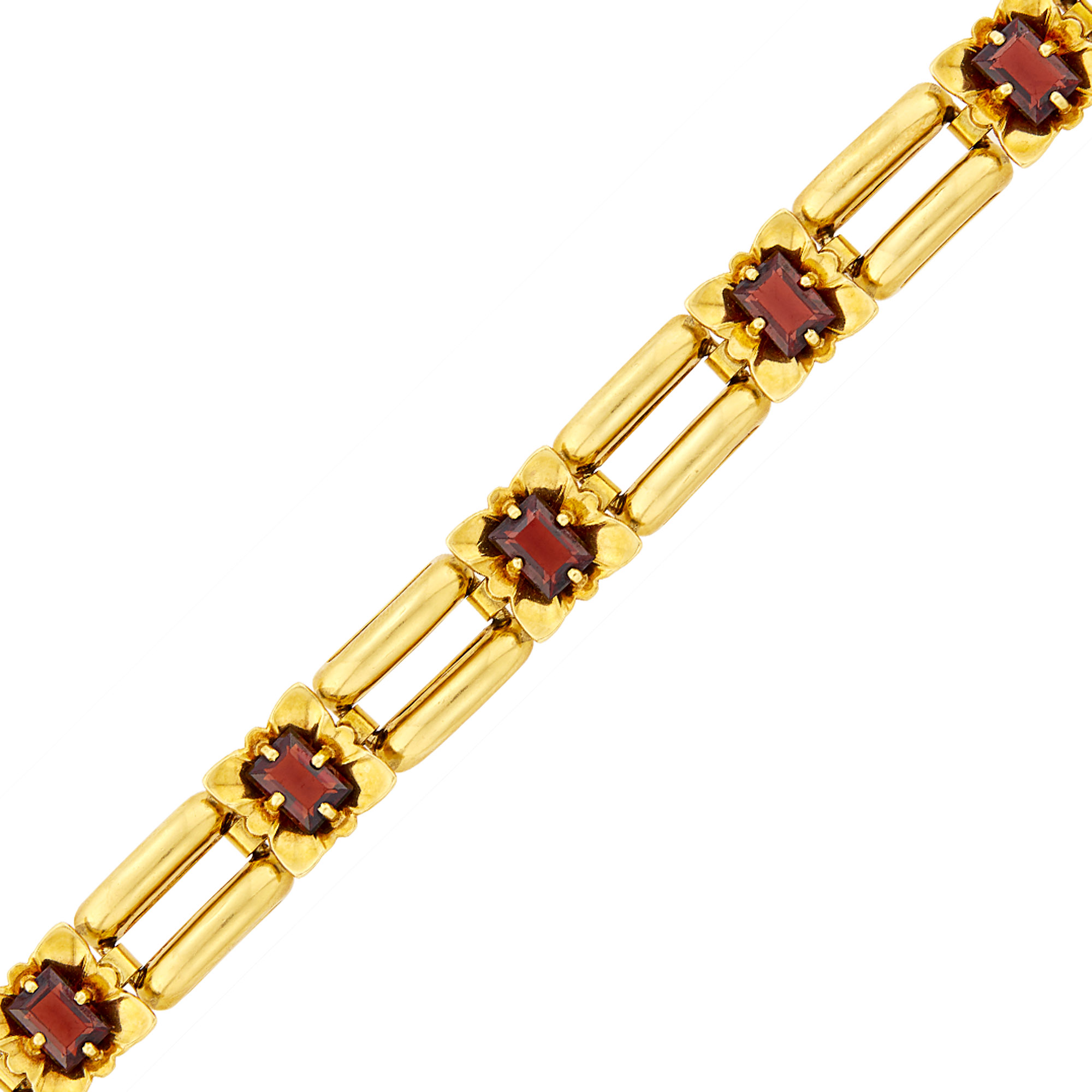 Lot image - Gold and Garnet Bracelet