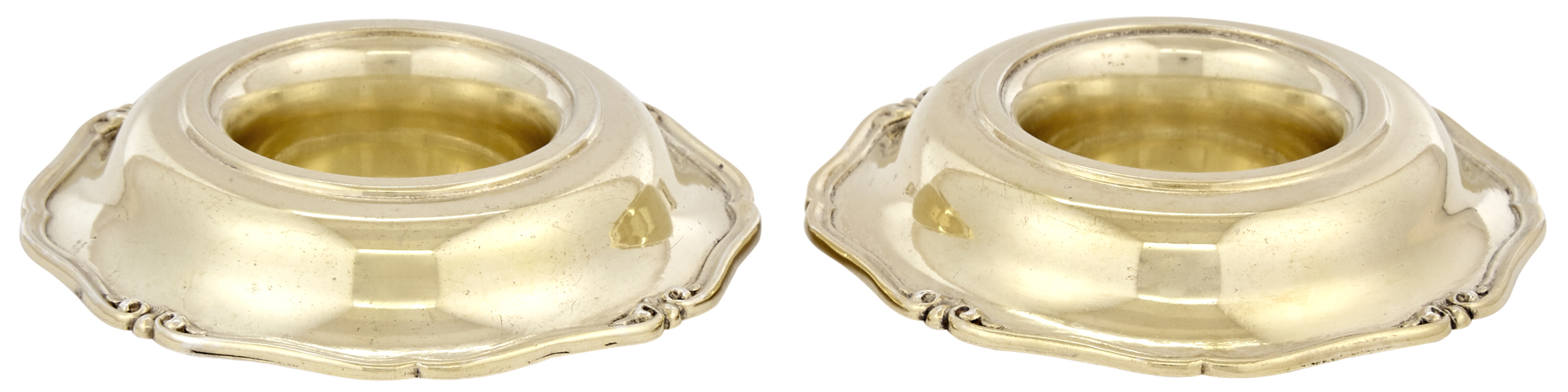 Lot image - Pair of Russian Silver-Gilt Salts