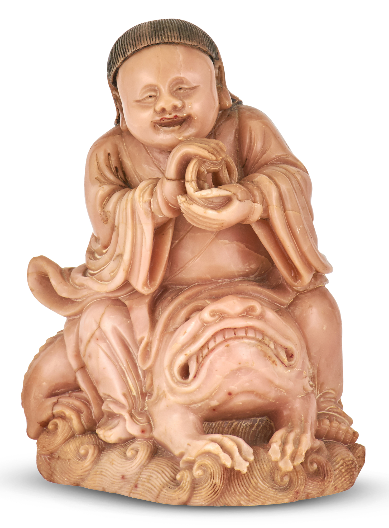 Lot image - A Chinese Carved Soapstone Figure of Liu Hai