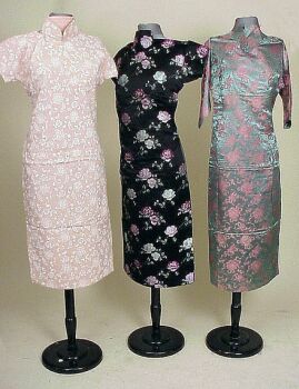 Lot image - Three Cheong Sams Chinese, mid 20th century