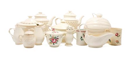 Lot image - Group of Creamware Table Articles