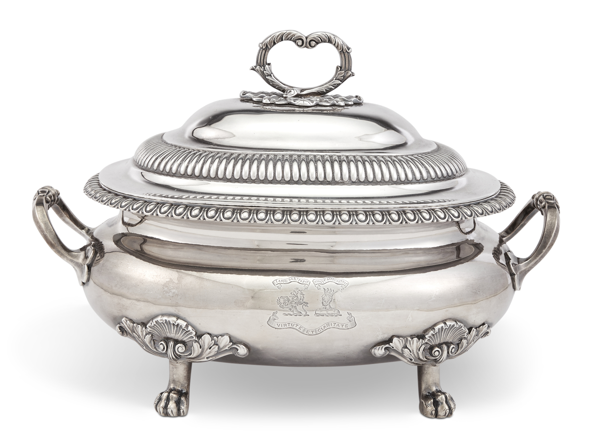 Lot image - George IV Sterling Silver Covered Soup Tureen