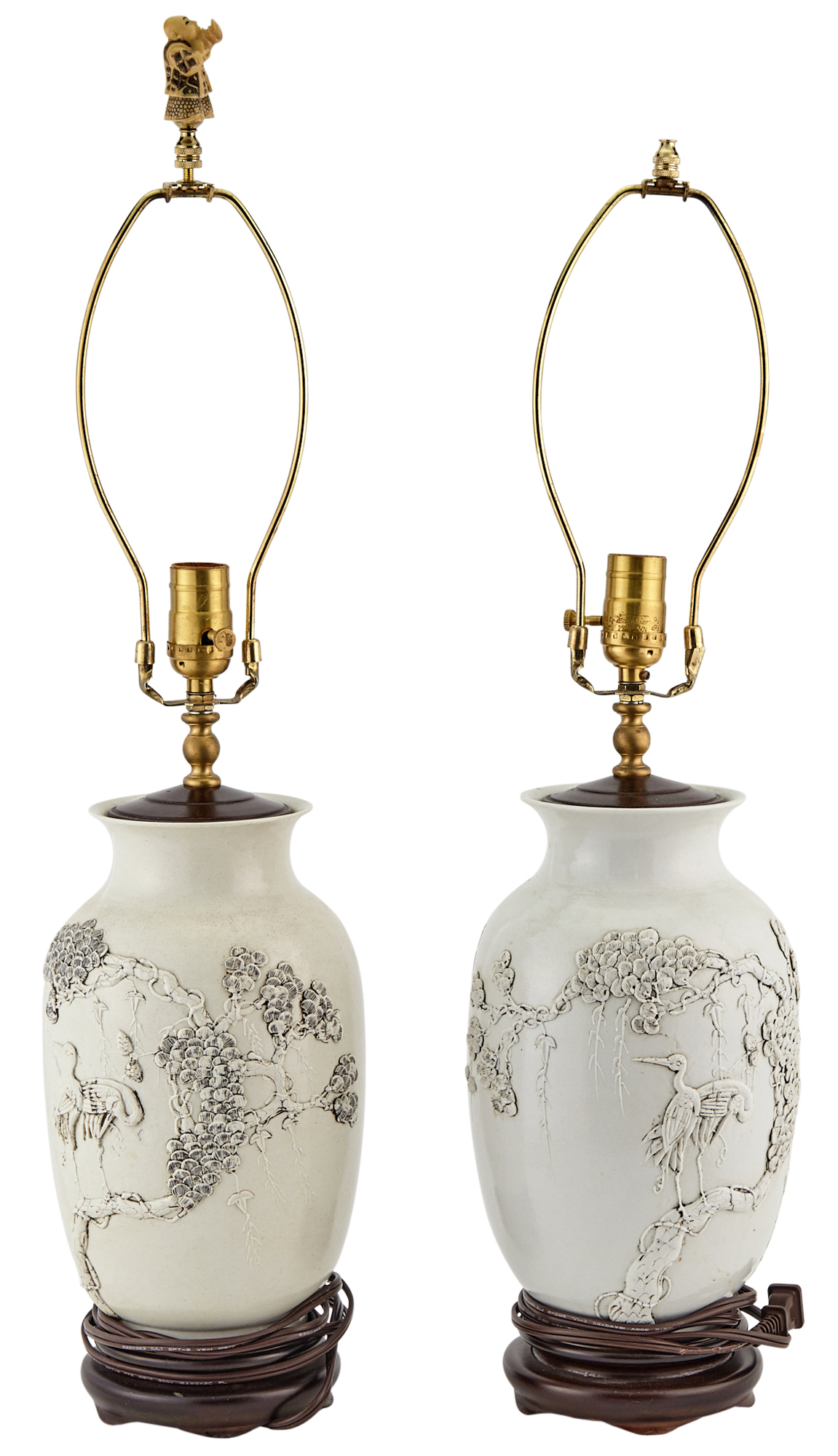 Lot image - A Pair of Chinese Paste Porcelain Vases