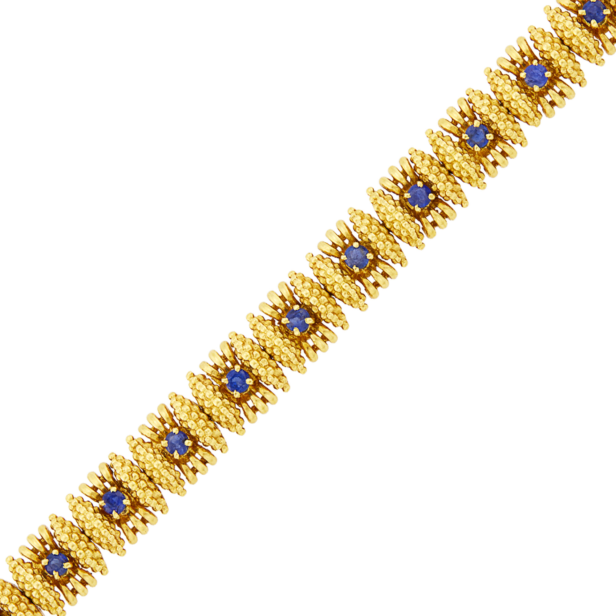 Lot image - Tiffany & Co. Gold and Sapphire Bracelet