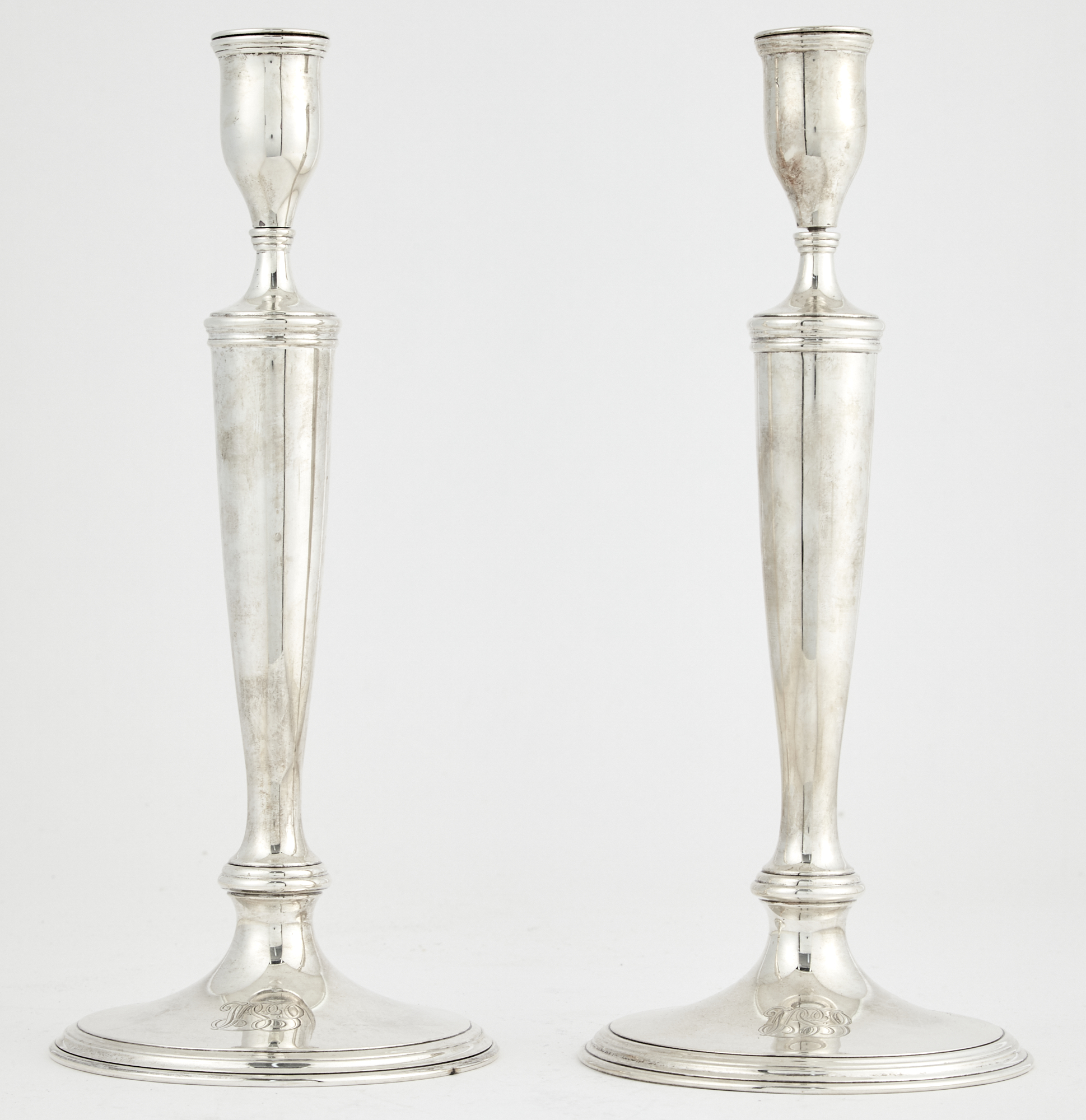 Lot image - Pair of Tiffany & Co. Sterling Silver Candlesticks
