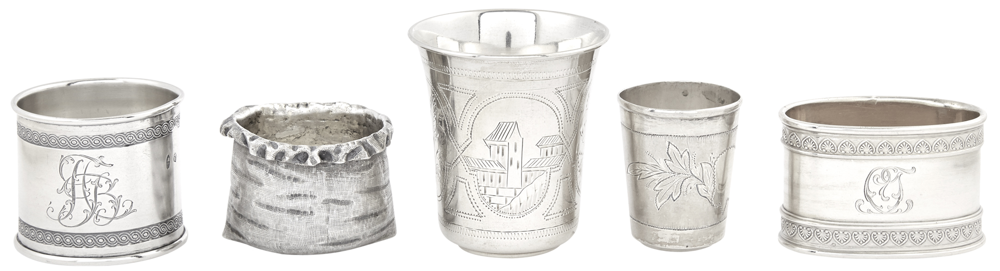 Lot image - Group of Russian Silver Articles