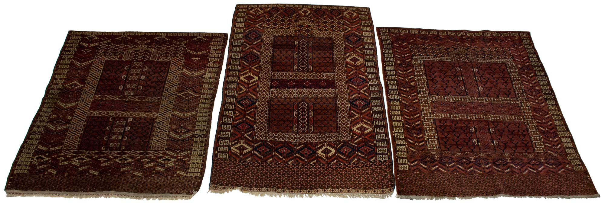 Lot image - Three Tekke Ensi Rugs