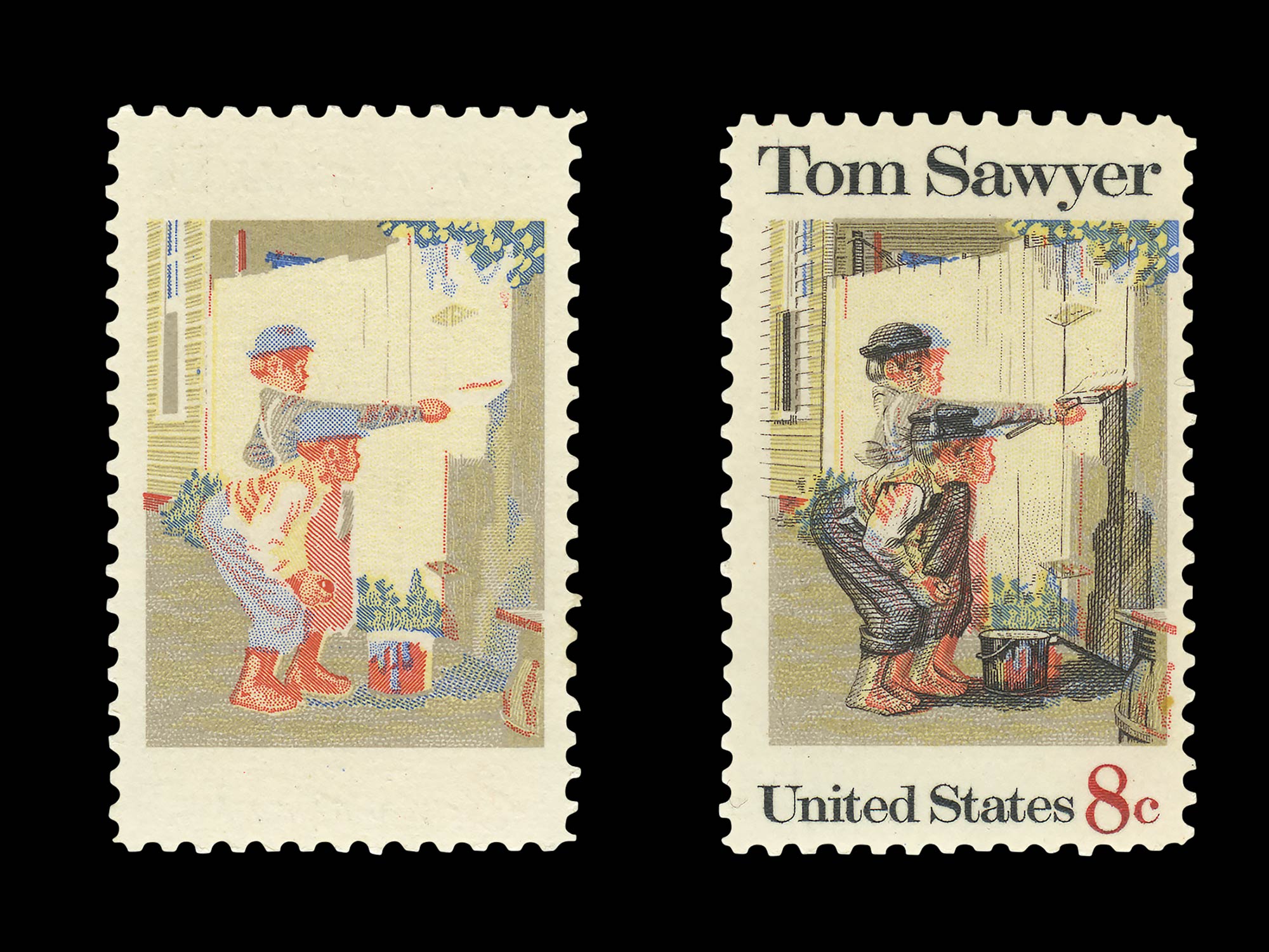 Lot image - United State 1972 Tom Sawyer Color Error Sc. 1470b