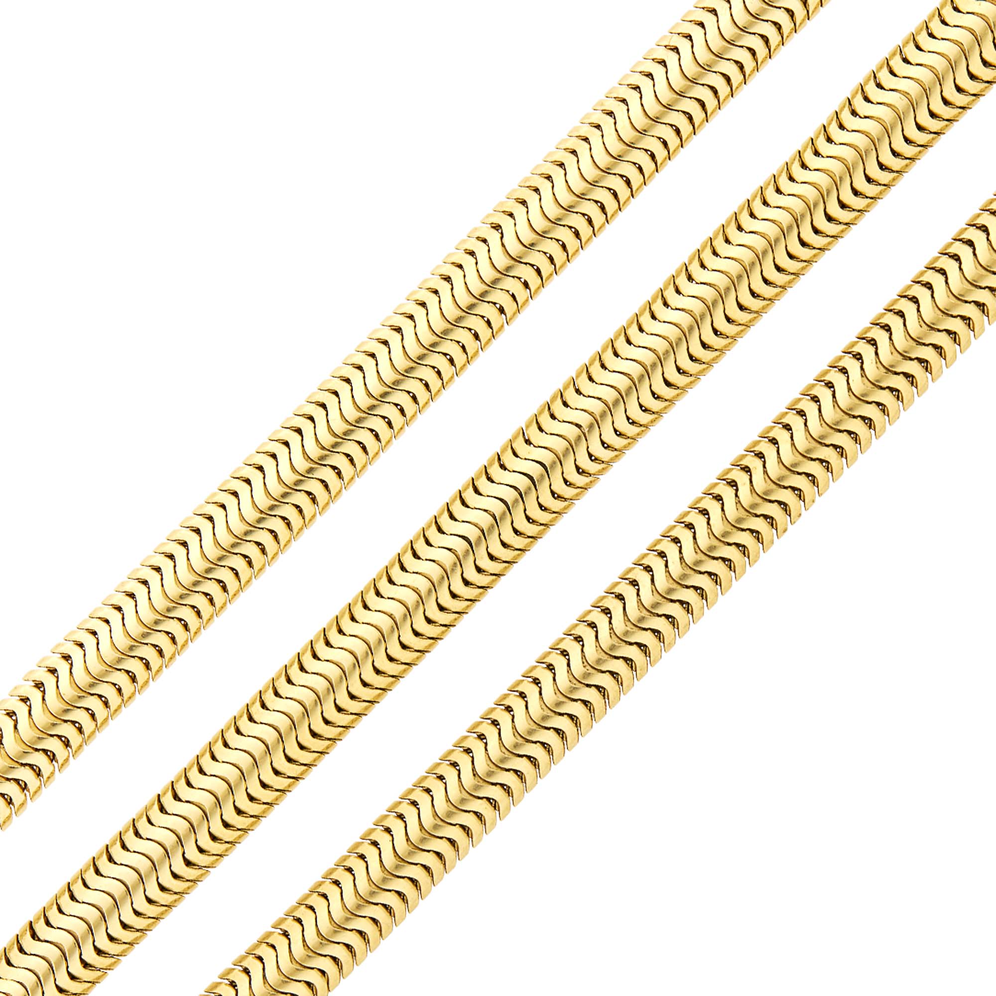 Lot image - Three Gold Snake Link Bracelets