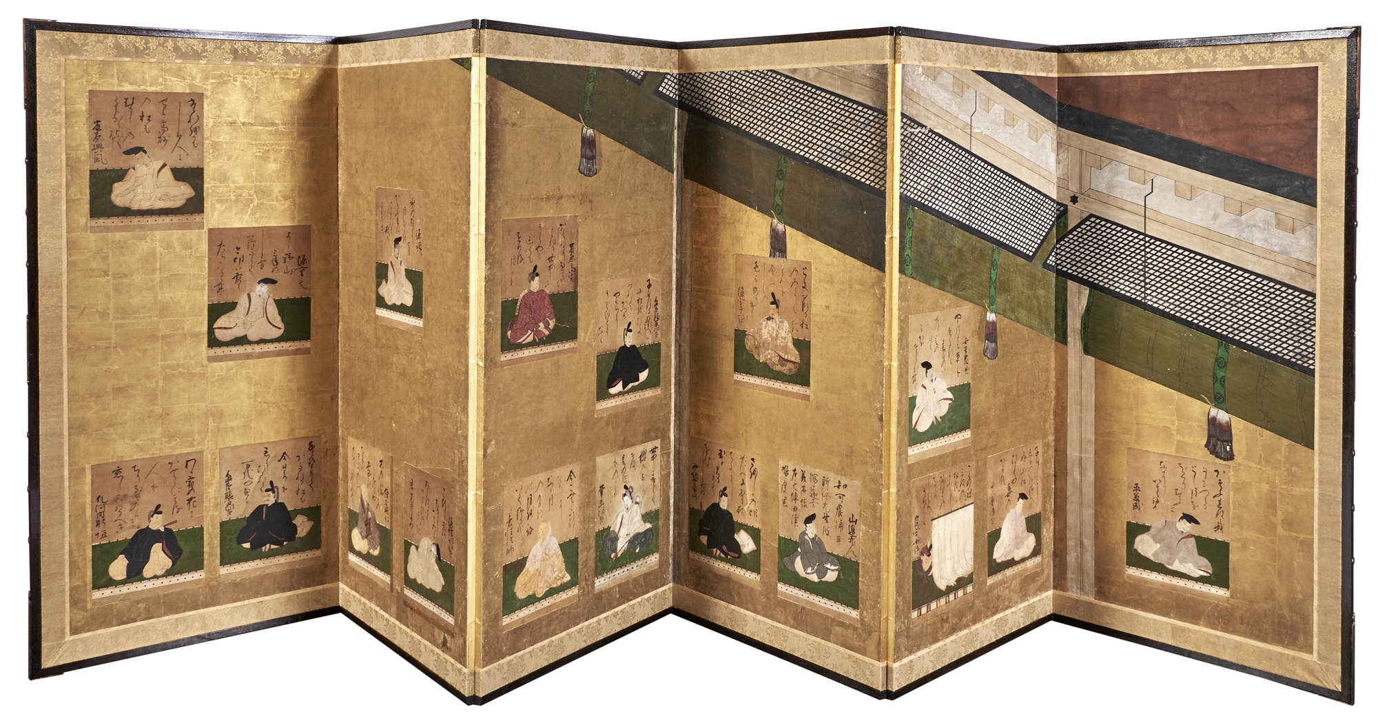 Lot image - Japanese Six-Panel Screen
