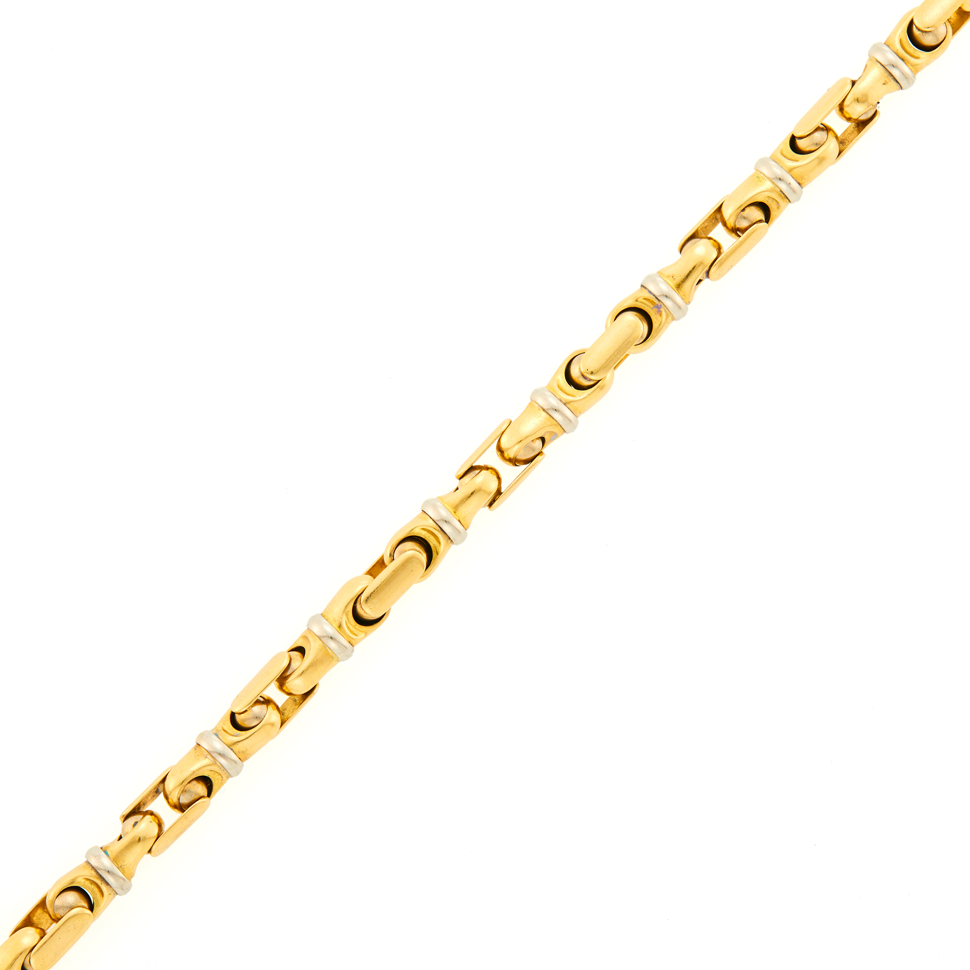 Lot image - Two-Color Gold Link Bracelet