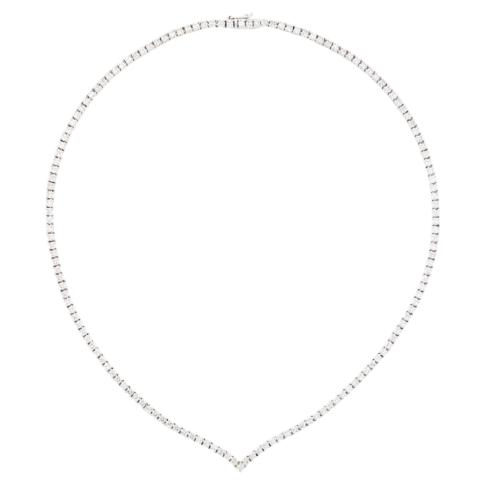 Lot image - White Gold and Diamond Necklace