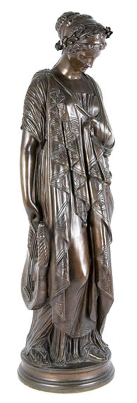Lot image - French Bronze Figure of Sappho