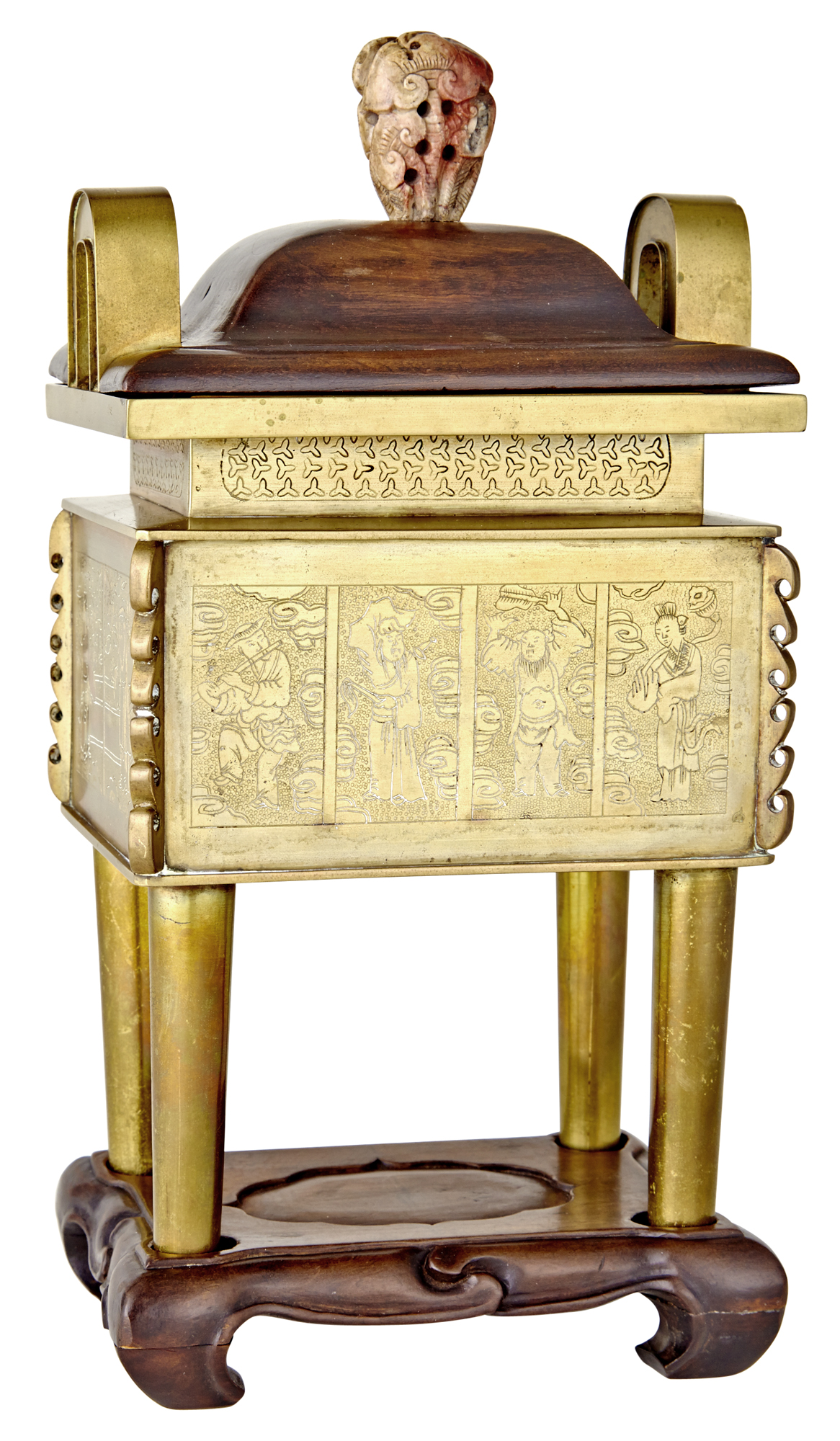 Lot image - Chinese Bronze Fang Ding