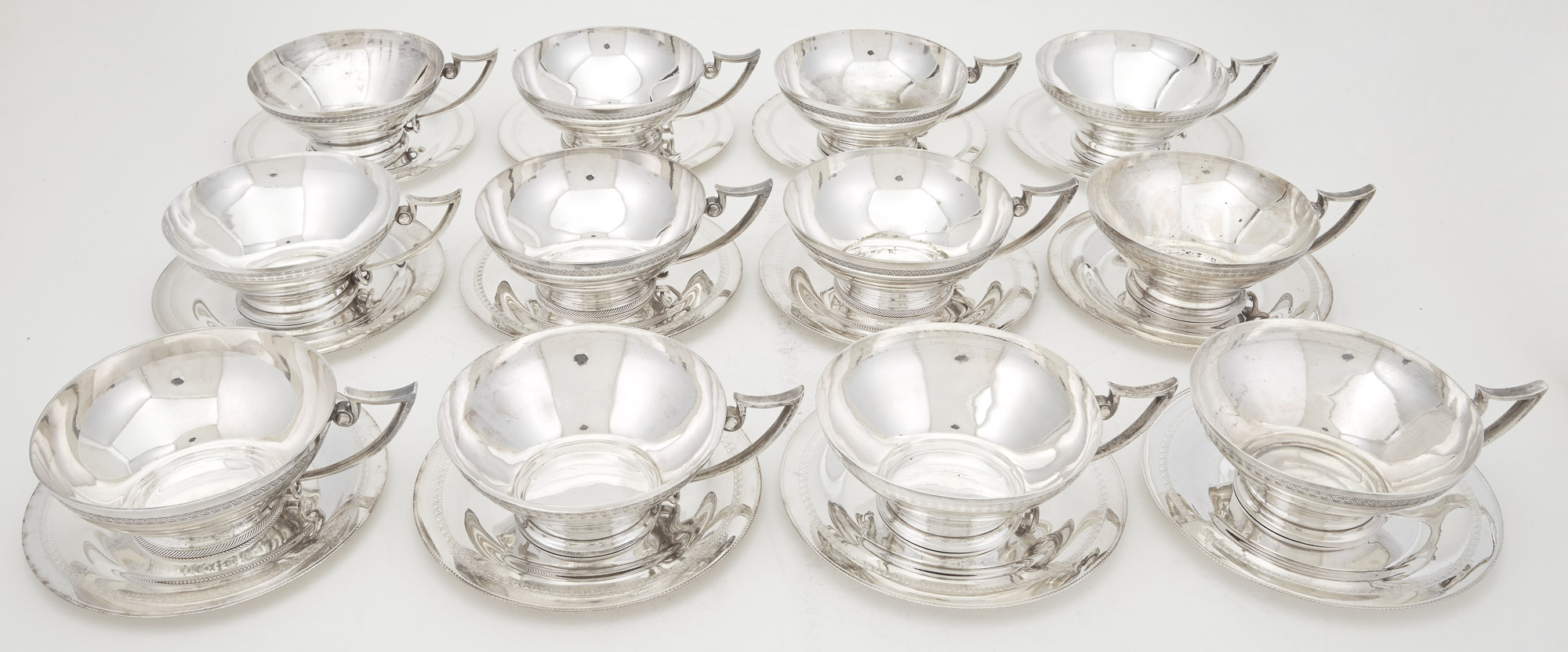 Lot image - Set of Seven Egyptian Silver Teacups
