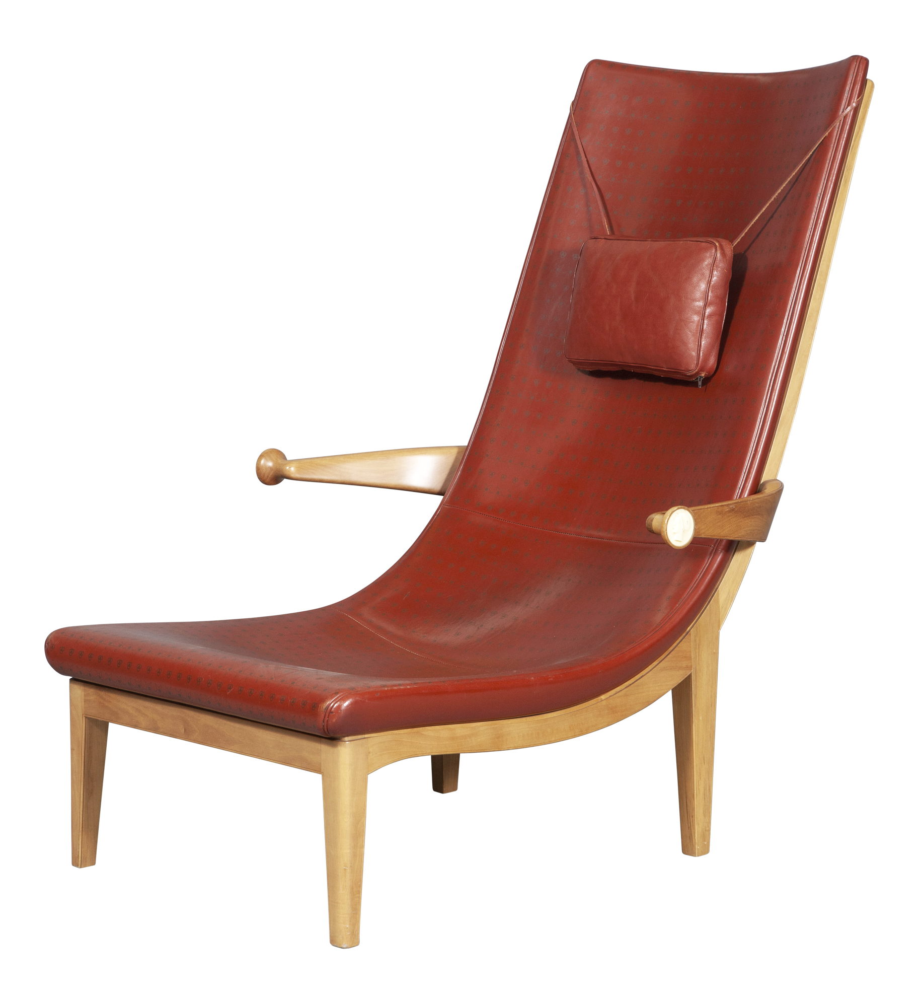 Lot image - Erik Gunnar Asplund Printed Leather Upholstered Senna