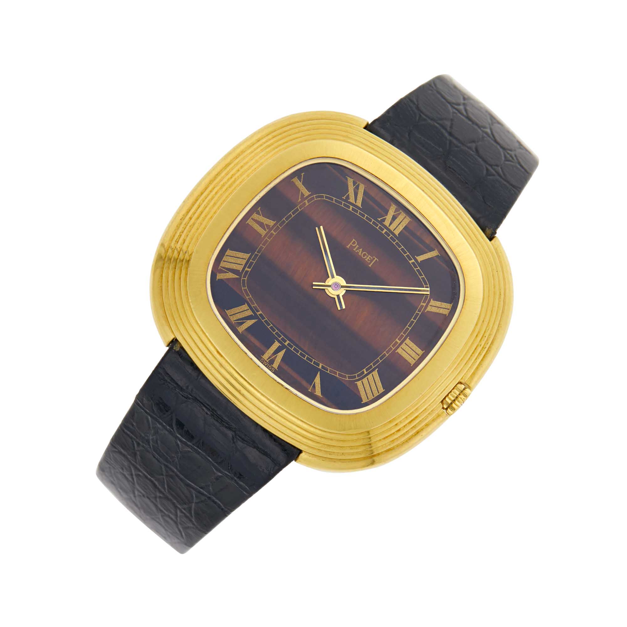 Lot image - Piaget Gold and Tigers Eye Wristwatch