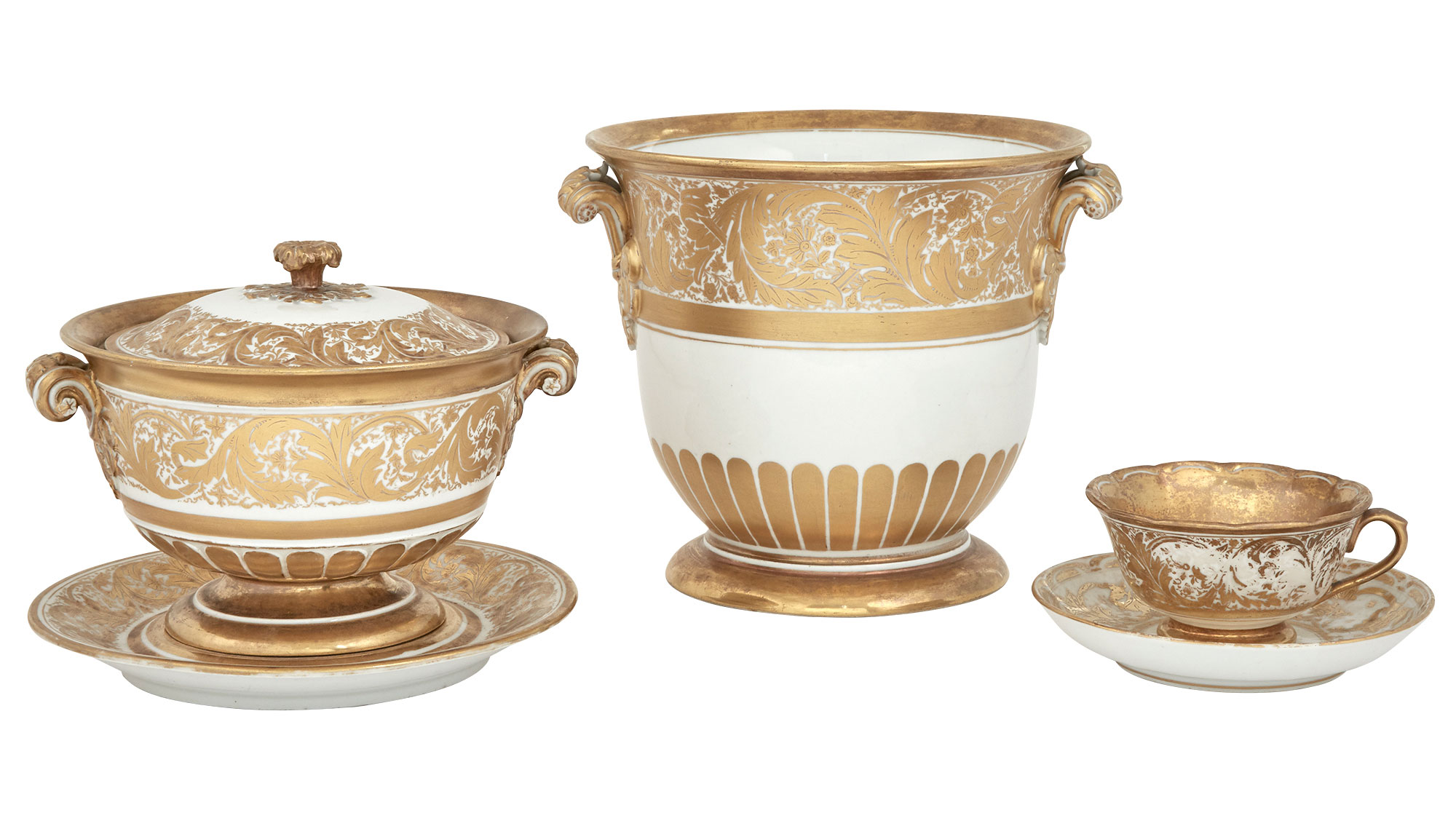 Lot image - Group of Russian Porcelain Articles from the Olga Nikolaevna Service