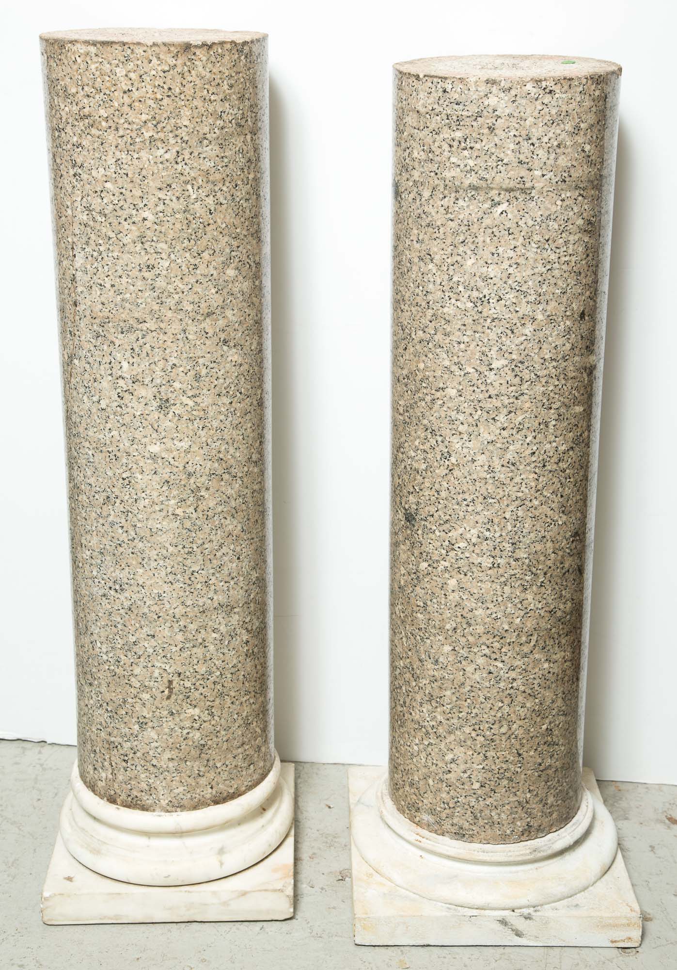 Lot image - Pair of Granite Pedestals