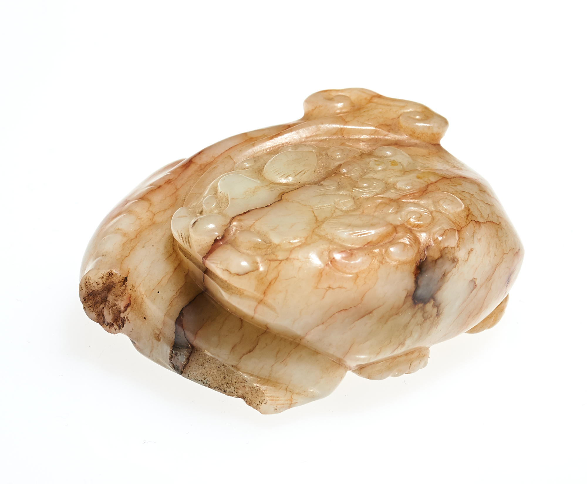 Lot image - A Chinese Carved Jade Fu Lion