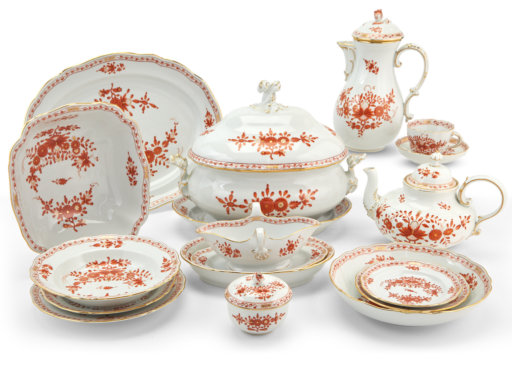 Lot image - Meissen Indian Red