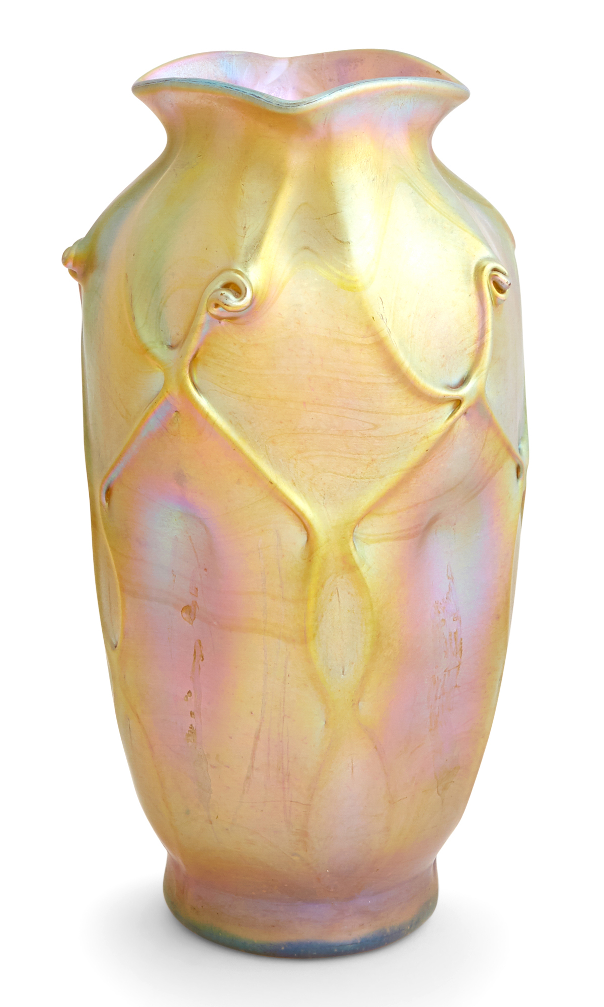 Lot image - Tiffany Gold Favrile Glass Vase