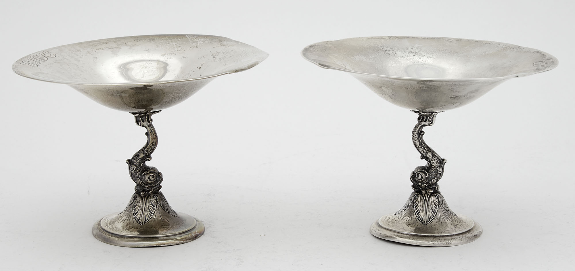 Lot image - Pair of Redlich & Co. Sterling Silver Compotes