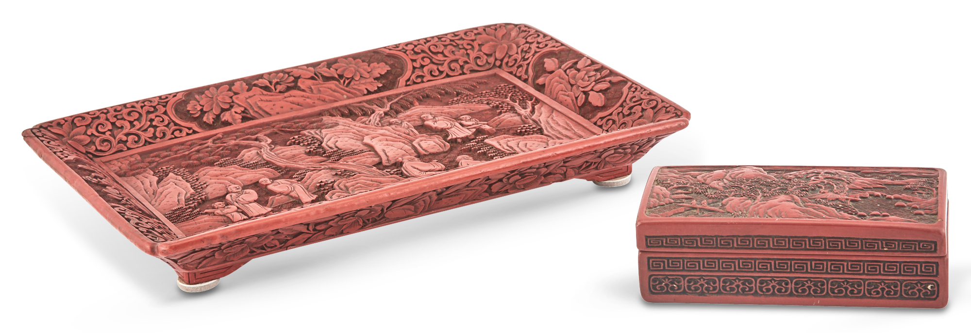 Lot image - A Chinese Cinnabar Lacquer Tray