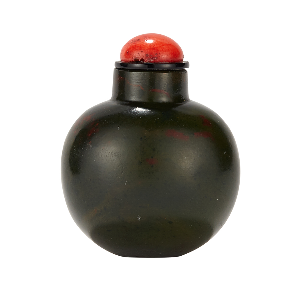 Lot image - Chinese Jasper Snuff Bottle