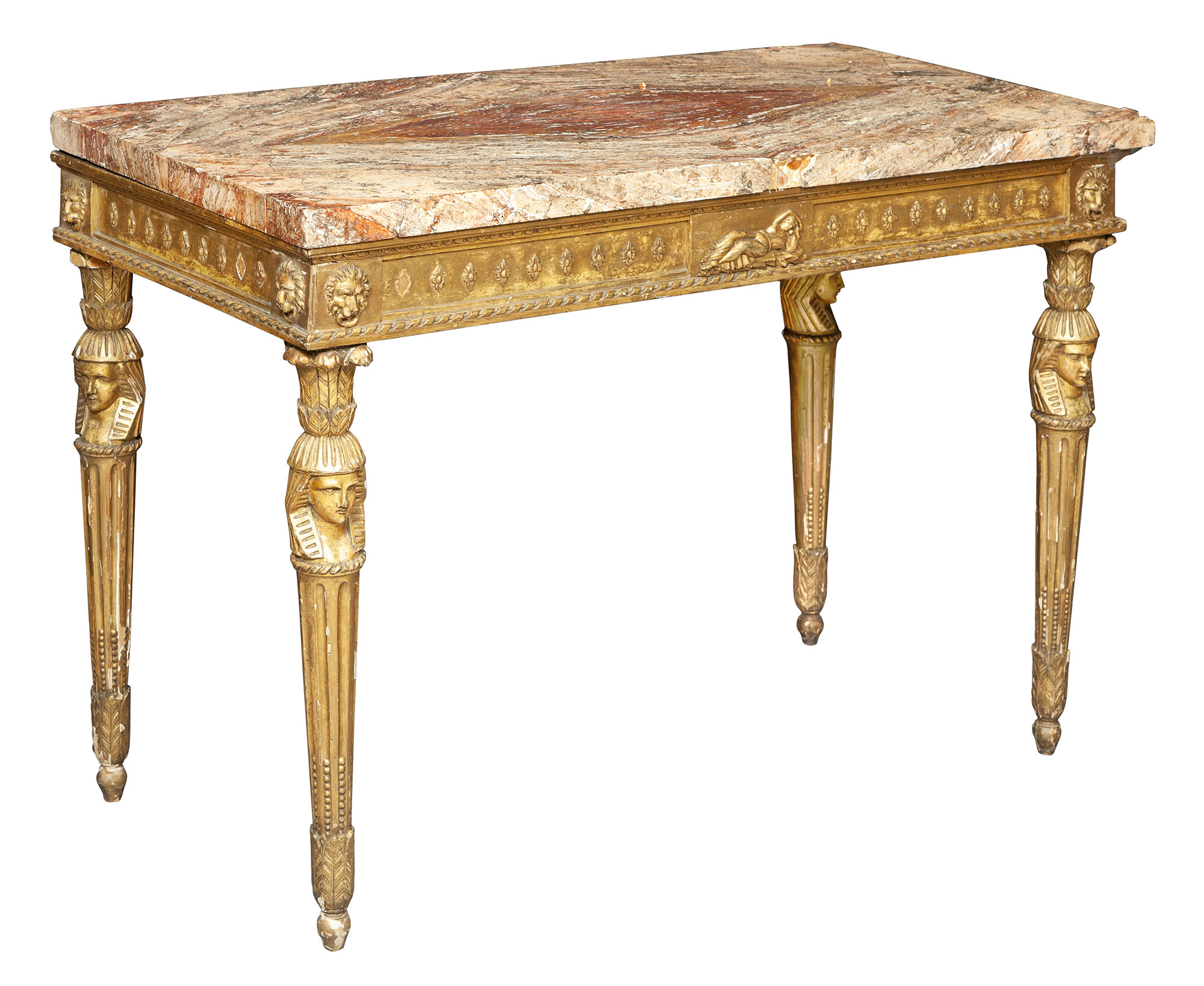 Lot image - Italian Neoclassical Giltwood Console