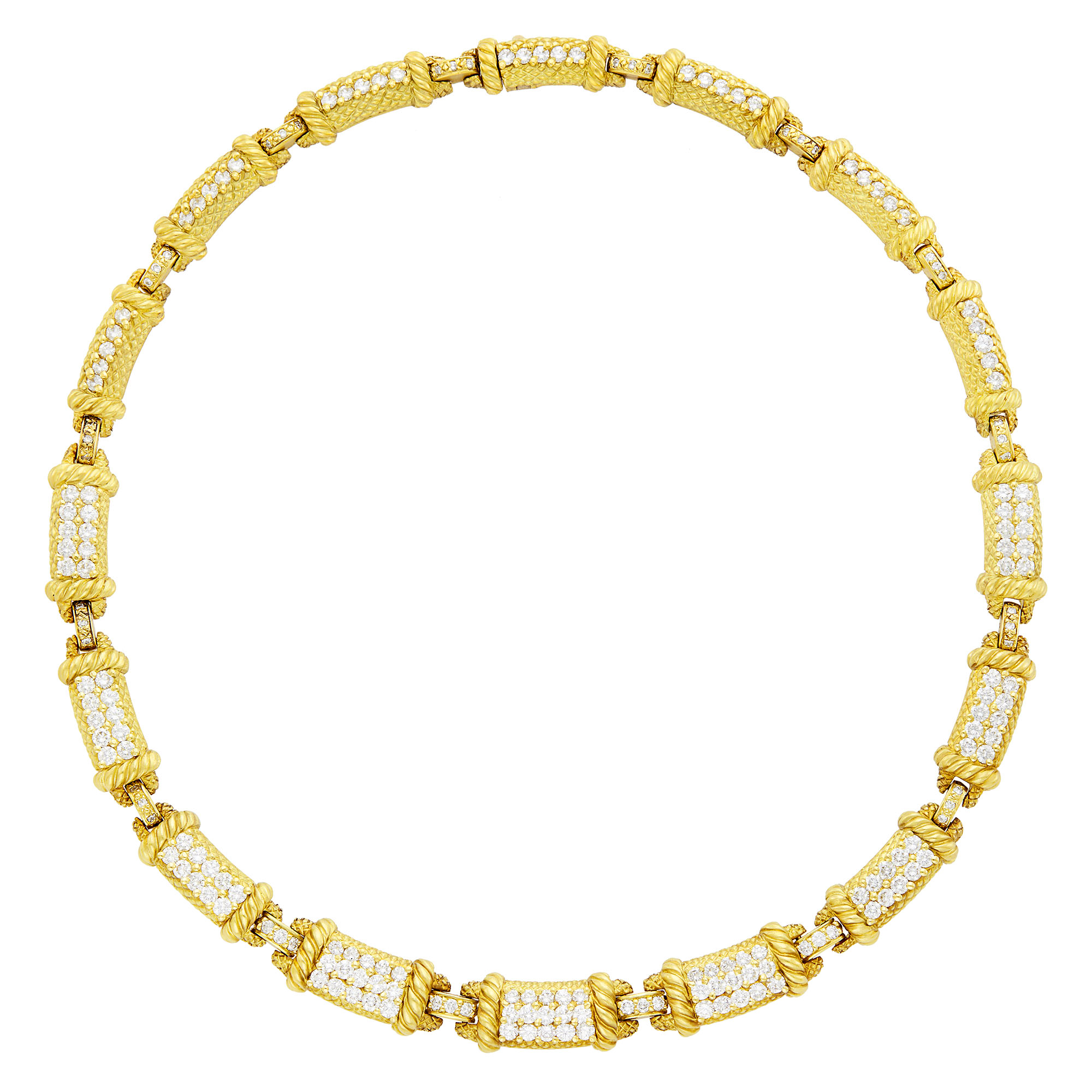 Lot image - Judith Ripka Gold and Diamond Necklace