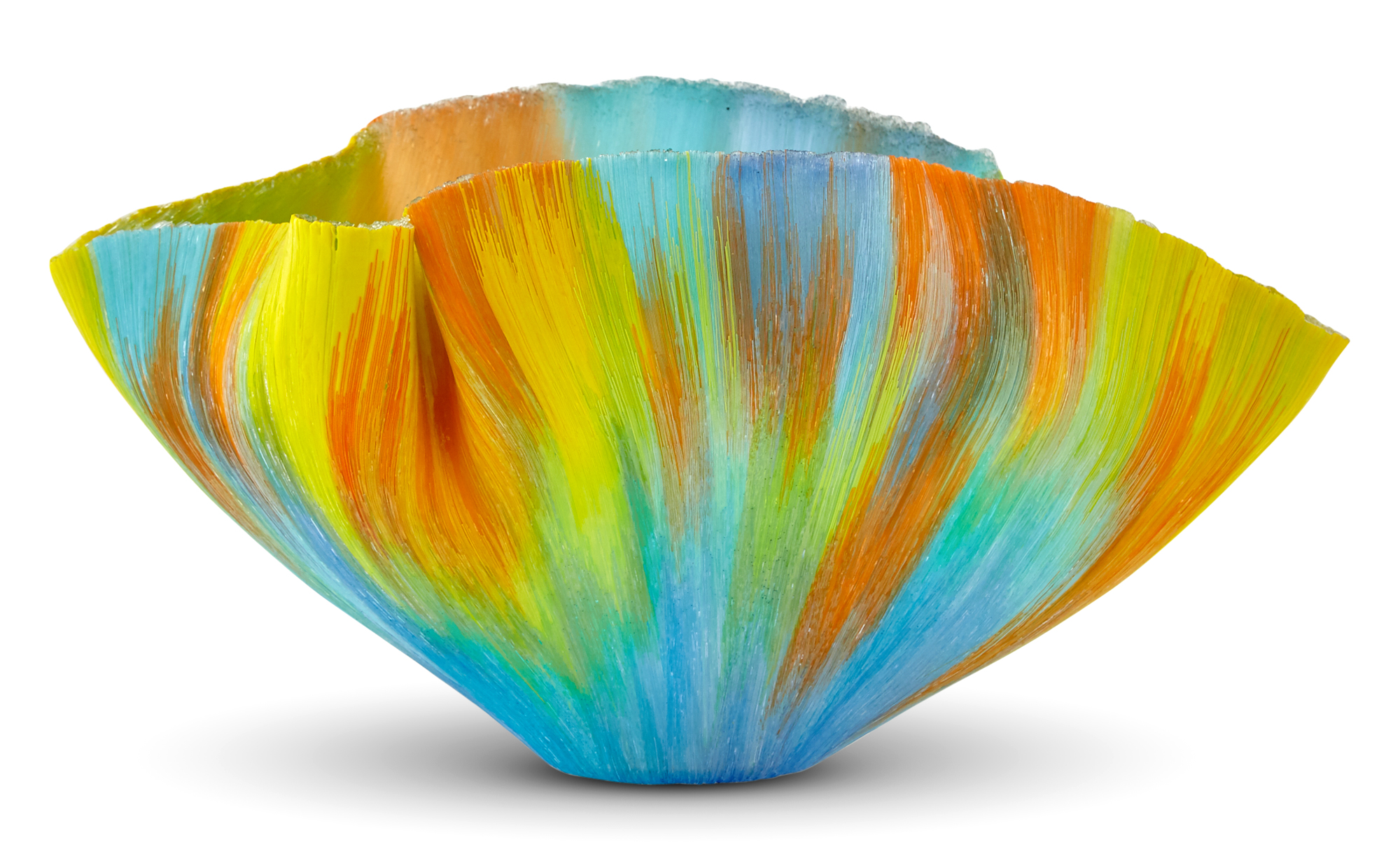 Lot image - Mary Ann Toots Zynsky Filet-de-Verre Glass Vessel