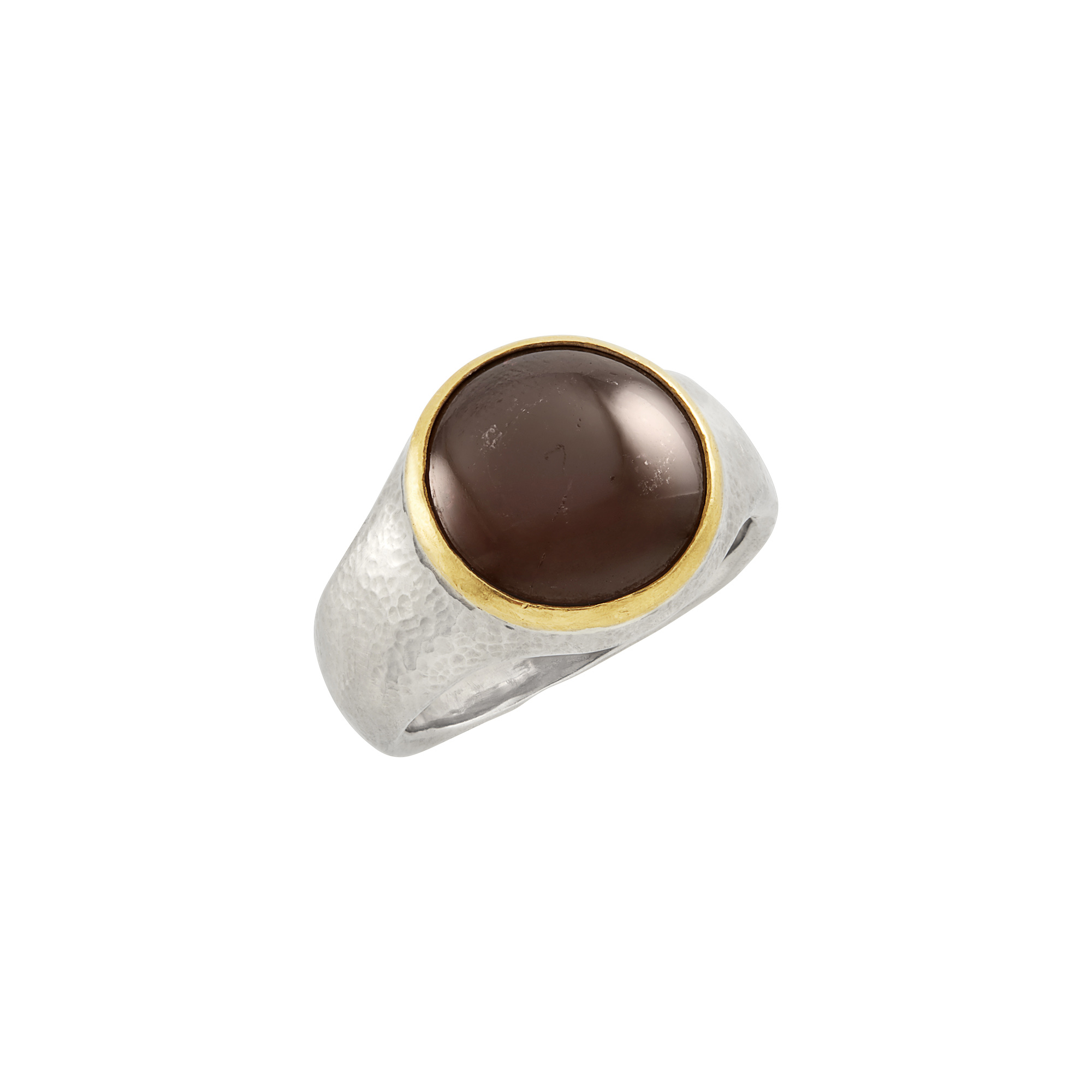 Lot image - High Karat Gold, Palladium and Garnet Ring, Gurhan