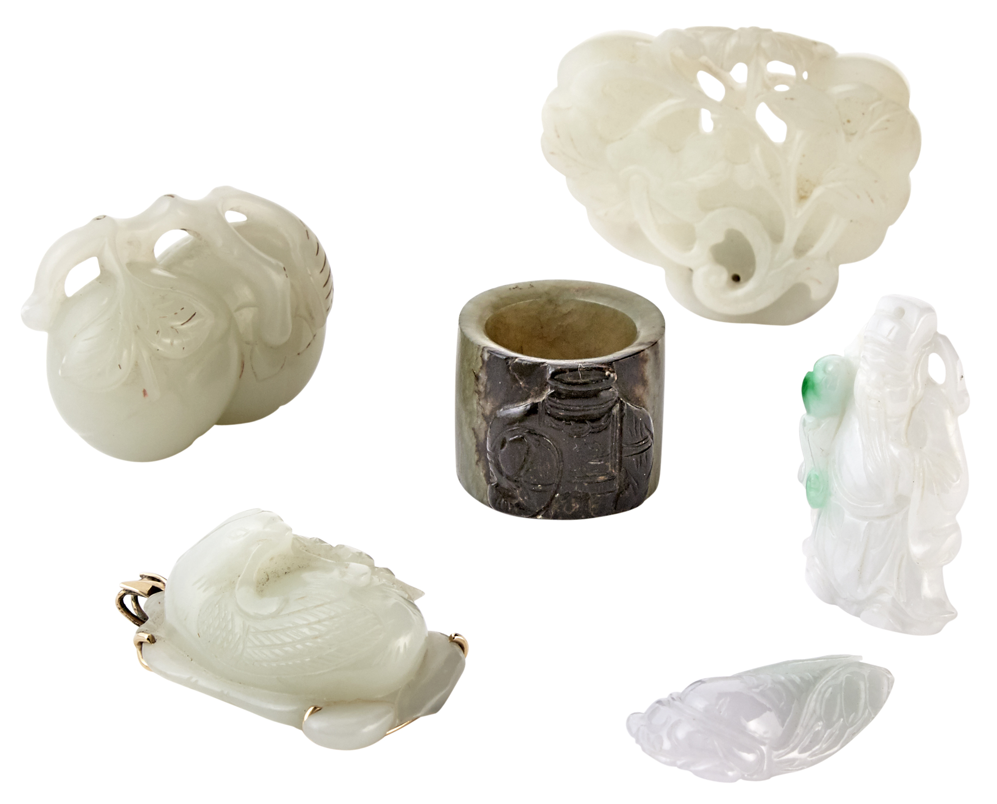 Lot image - Group of Five Chinese Jade Items