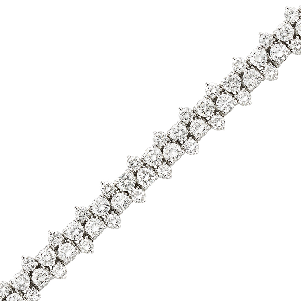 Lot image - Platinum and Diamond Bracelet