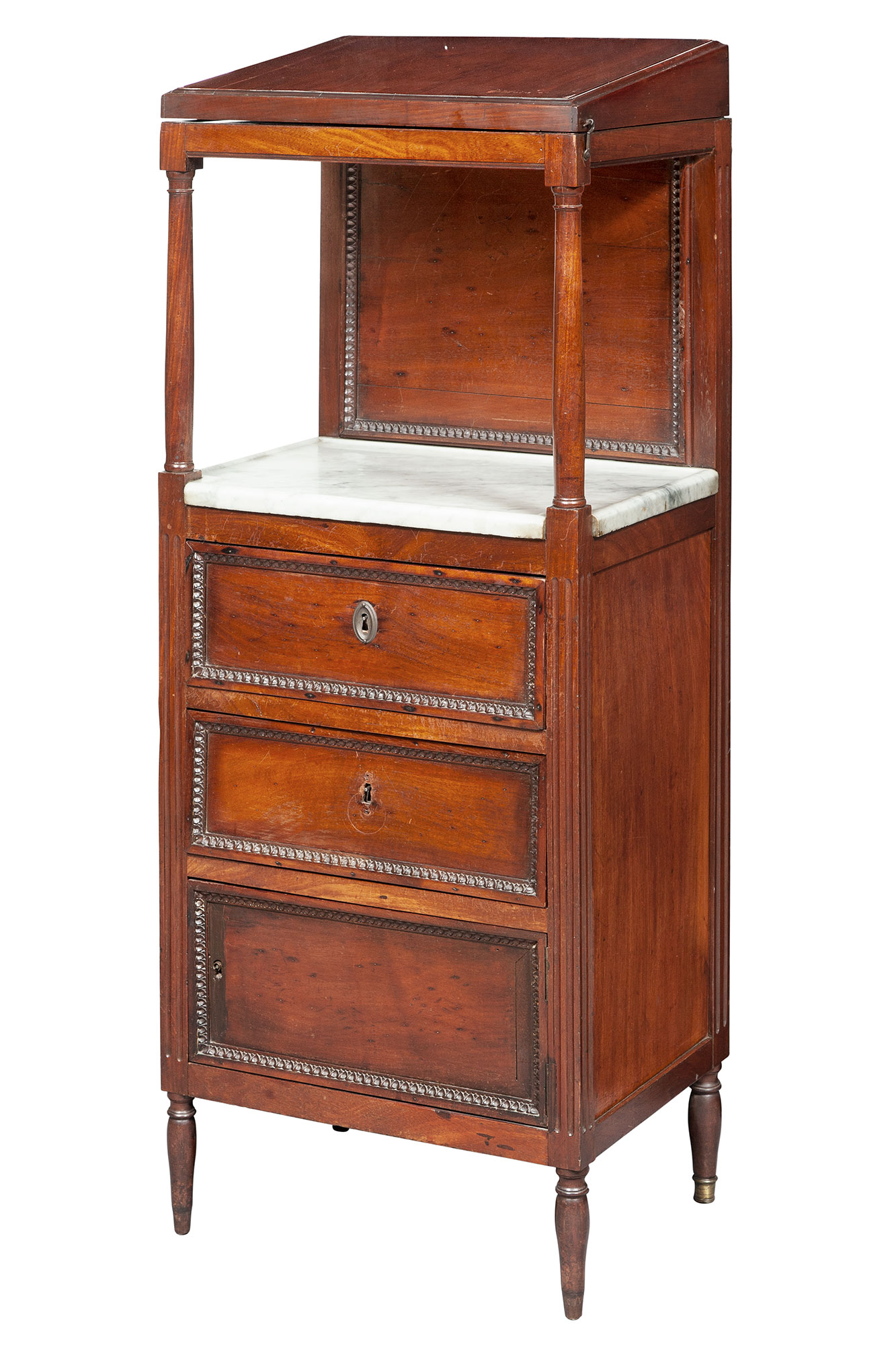 Lot image - Louis XVI Mahogany Shaving Stand (Barbière)