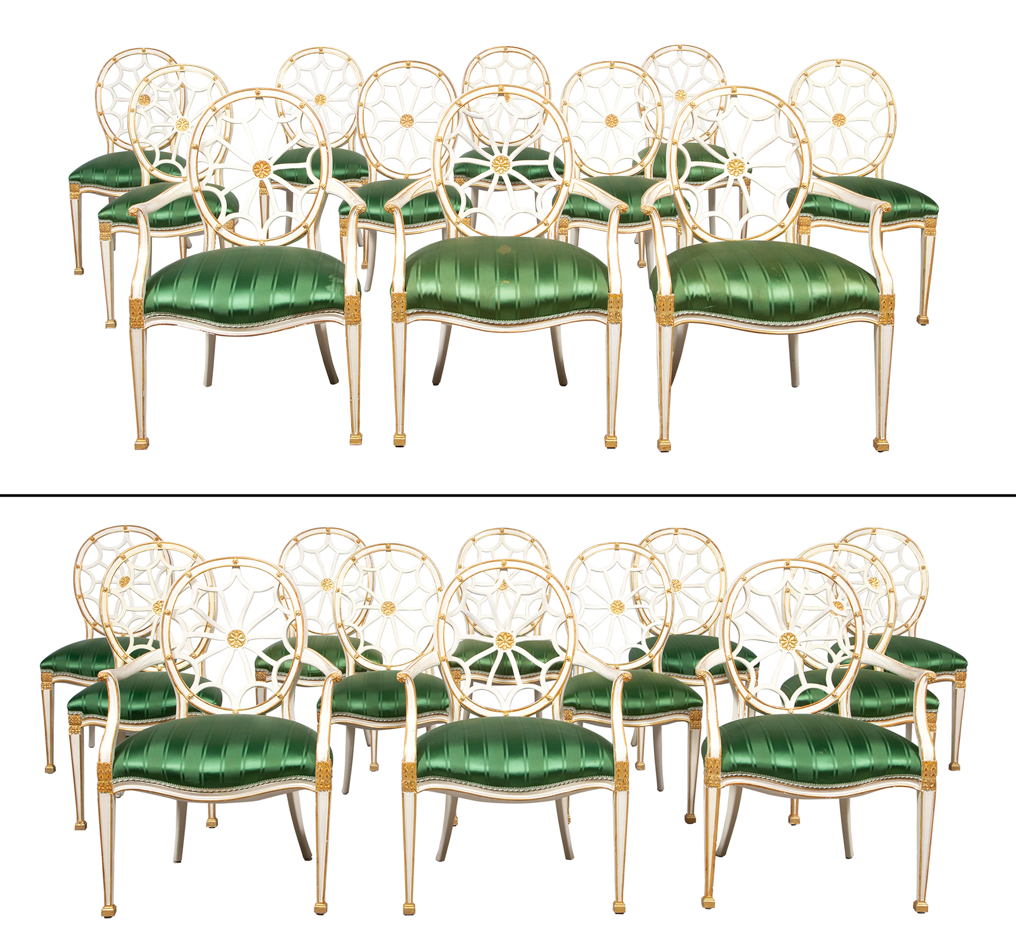 Lot image - Set of George III Painted Dining Chairs