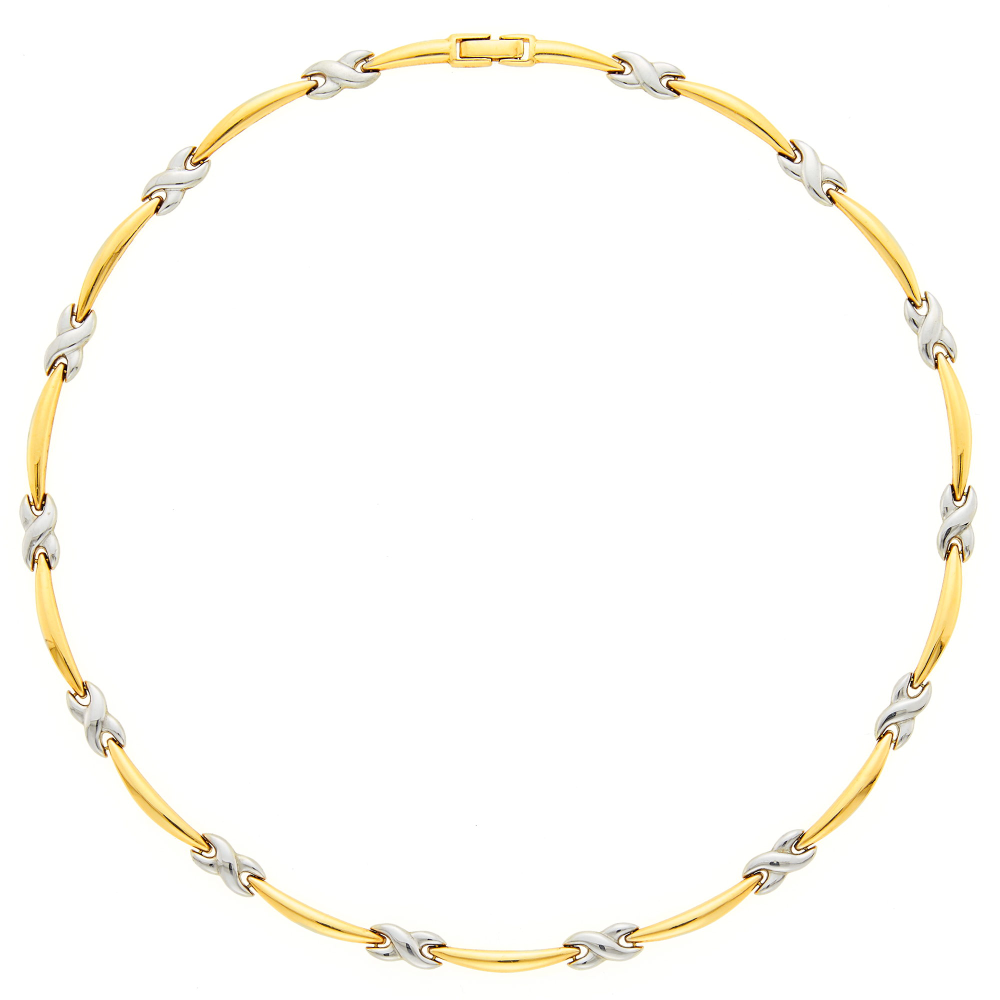 Lot image - Two-Color Gold Necklace