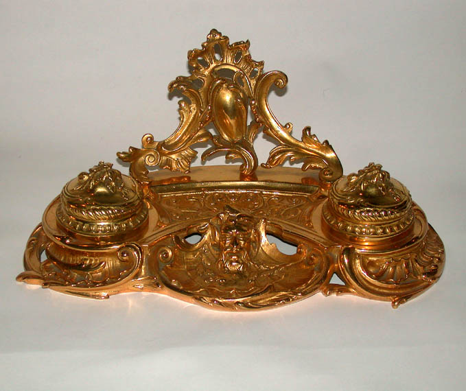 Lot image - Louis XV Style Gilt-Bronze Inkwell