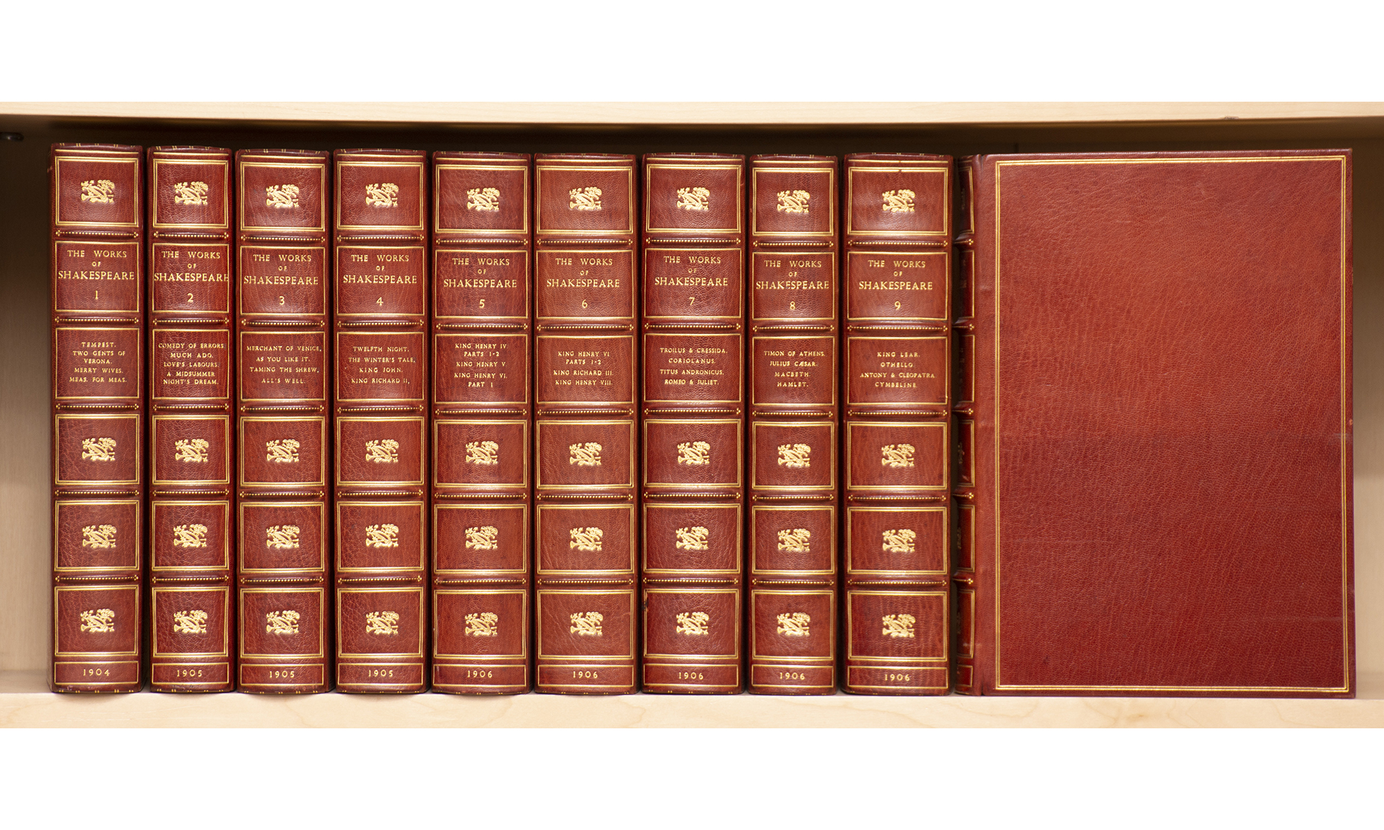 Lot image - [BINDINGS-SHAKESPEARE]  The Works of William Shakespeare.