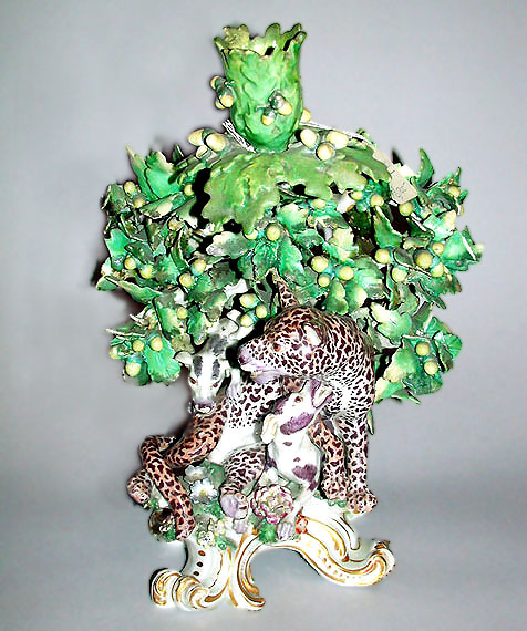 Lot image - Chelsea Porcelain Candlestick