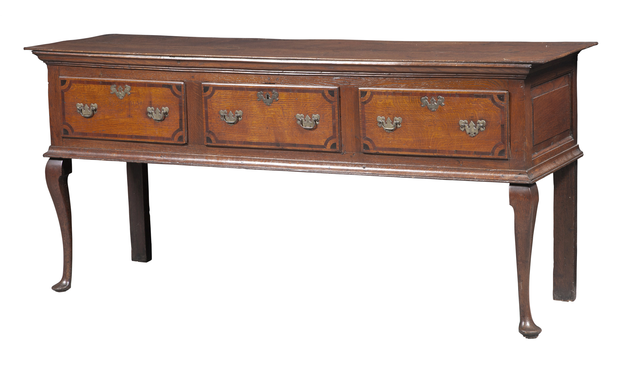 Lot image - Provincial George II Oak and Elm Welsh Dresser Base