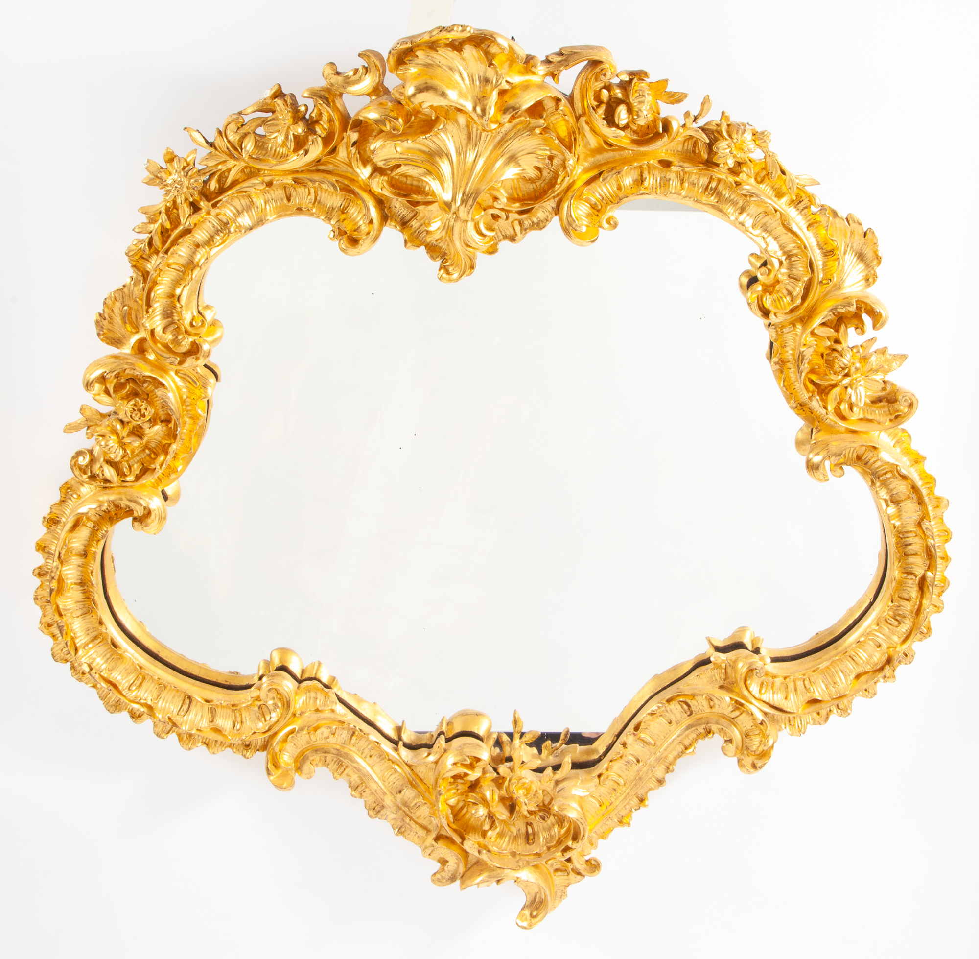 Lot image - Rococo Style Giltwood Mirror