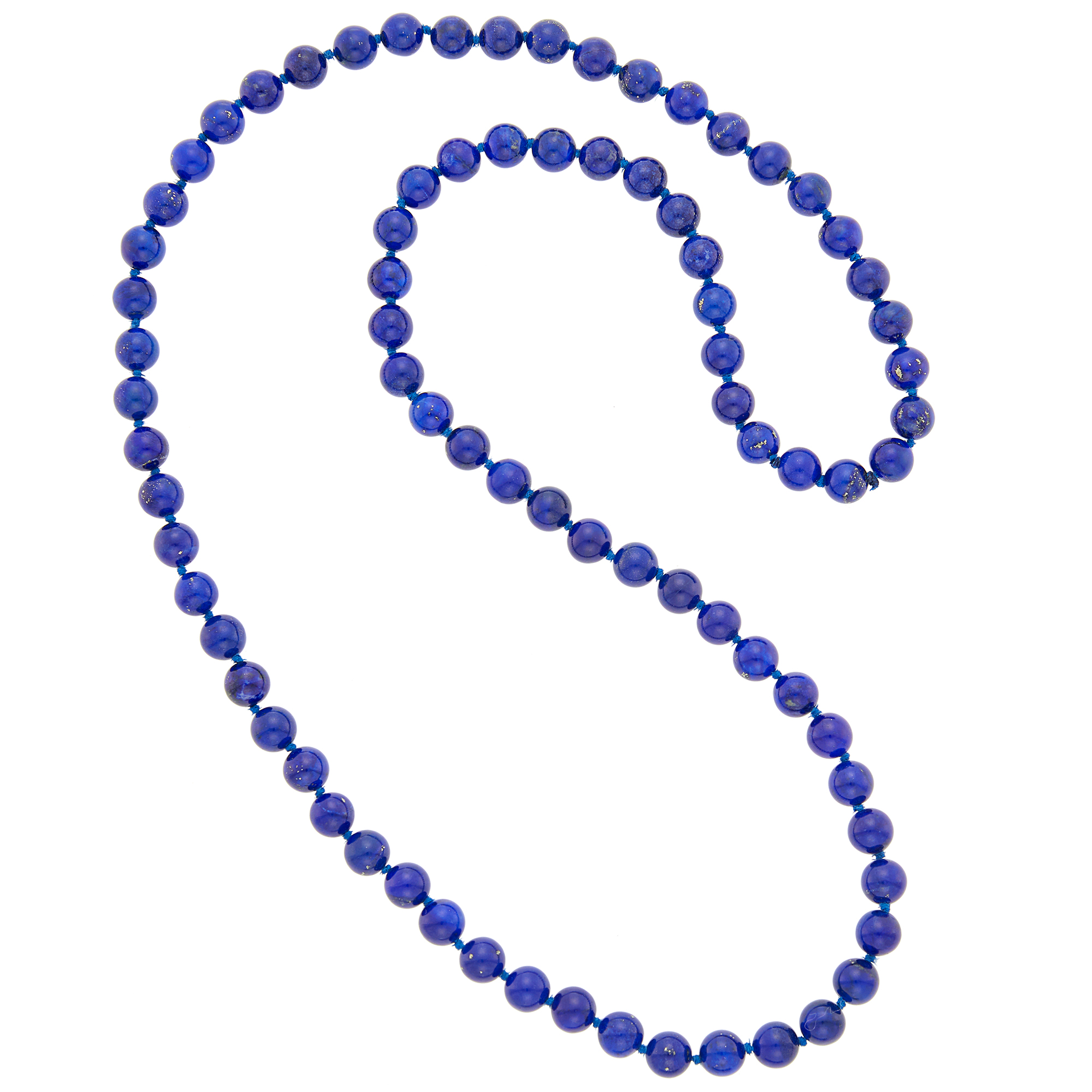 Lot image - Lapis Bead Necklace