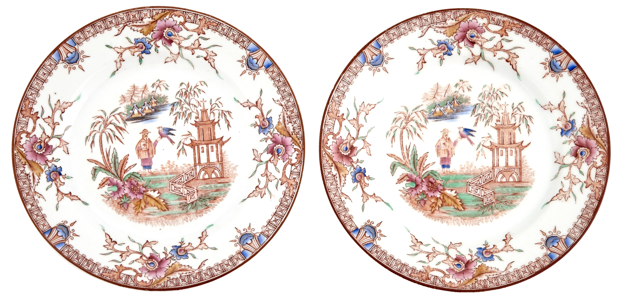 Lot image - Pair of Russian Porcelain Plates